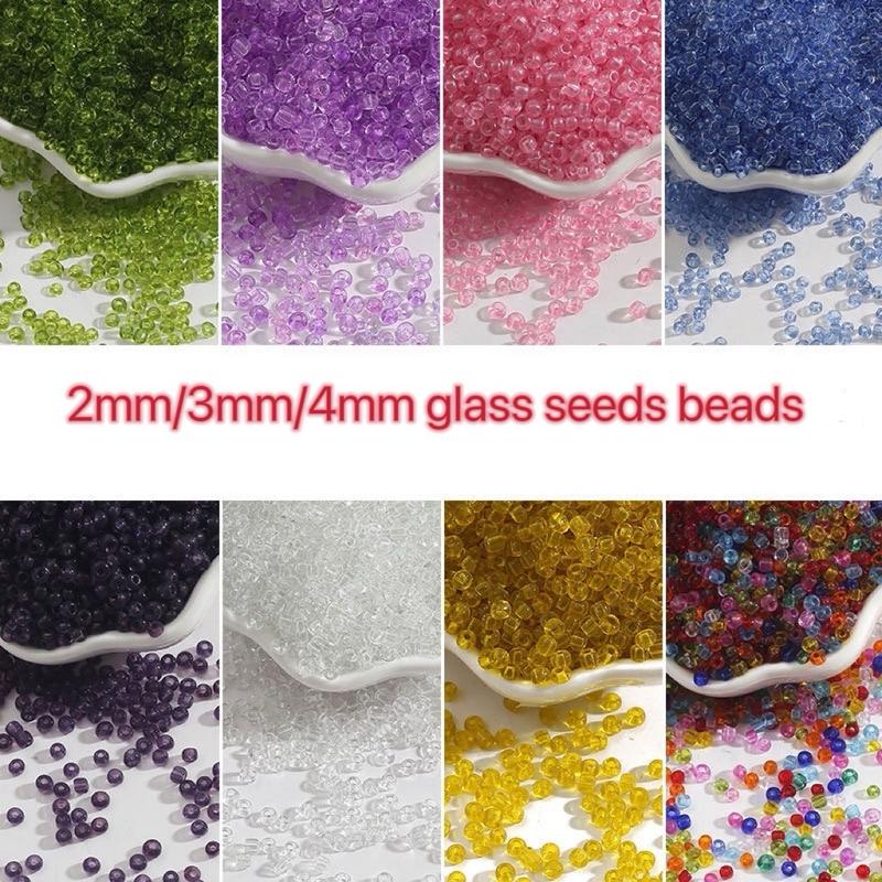 DIY 2mm 3mm 4mm Glass Beads spacers for Bracelet Necklace