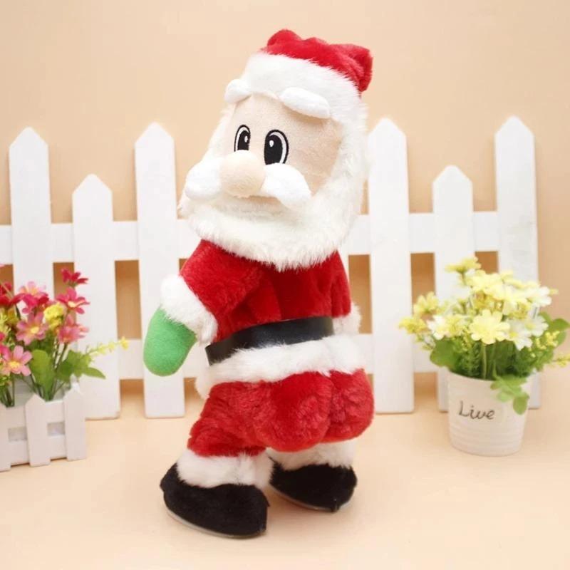 Jolly Santa Claus with Music and Hip-Shaking Dance Moves – Singing and Dancing Holiday Figurine for Christmas and New Year Gifts