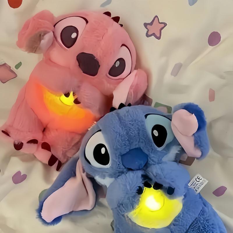 S-tit-ch Breathing Animal Plushie -Soothing plushie with realisticbreathing, lights and music thatrelieves anxiety