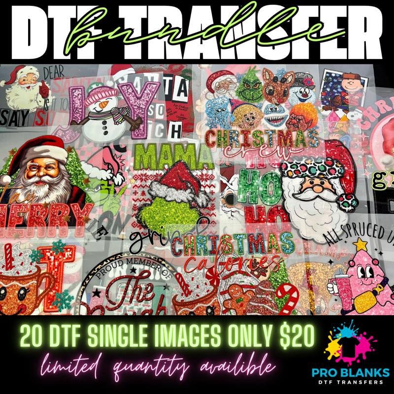 20 Pack DTF Bundle- Ready to Press DTF Transfer Full Color