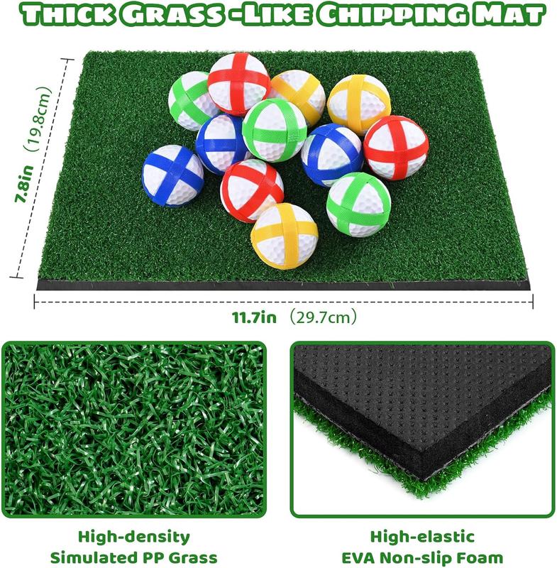 Natubeau Golf Chipping Game with Golf Hitting Mat and Club, 70