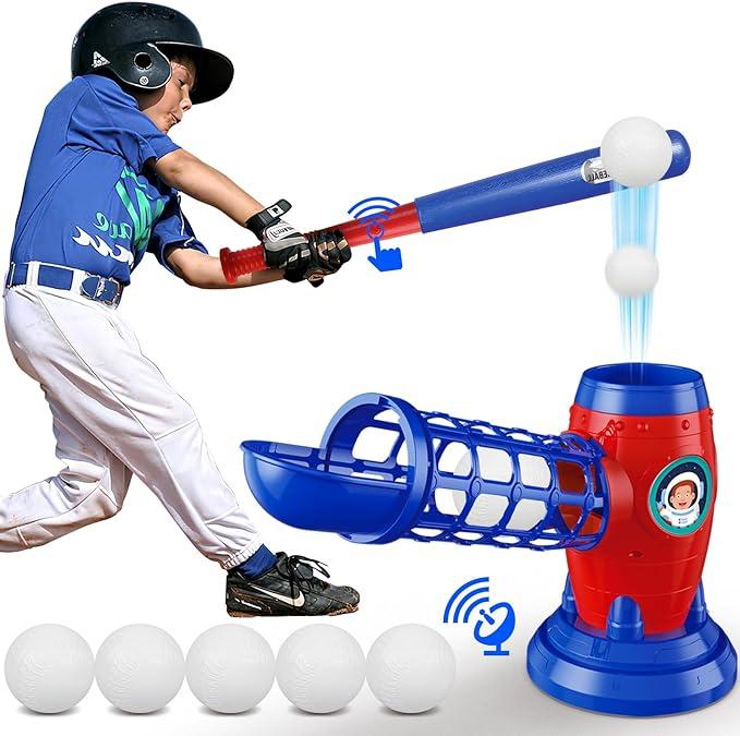 Electric Automatic Baseball Set for Boys and Men - Includes 11 Balls - Perfect Birthday and Christmas Gift - Outdoor Sports Toy