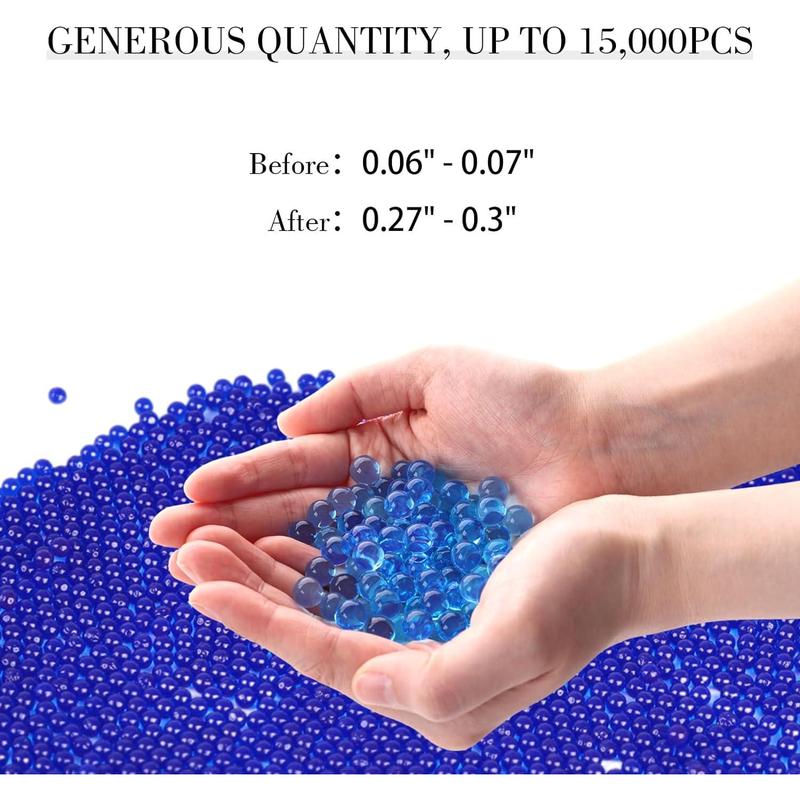 15000 count Blue Vase Fillers, Jelly Beads Gel Beads for Floating  Candle Vase Fillers