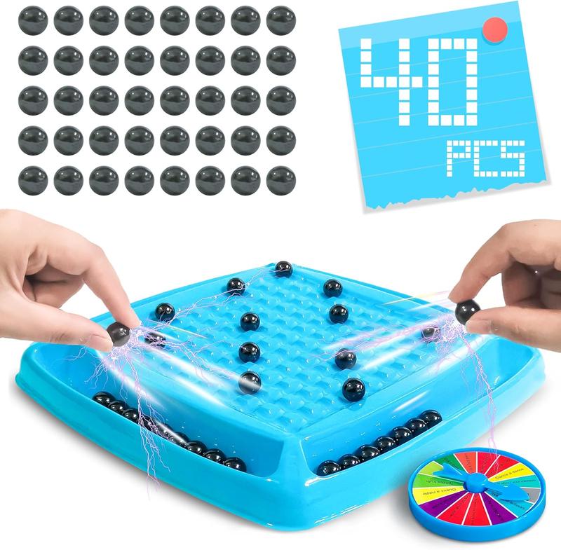 2025 New Magnetic Chess Game,Magnetic Chess Fun Family Games for Kids and Adults,Magnet Chess Game with 40P cs Magnetic Stones,Table Top Magnetic Board Game,2-4 Players