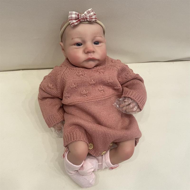 Realistic Reborn Doll, 1 Box Cute Soft Silicone Newborn Doll, 16 Inch Alive Soft Cute Play House Toy, Handmade Gift for Child