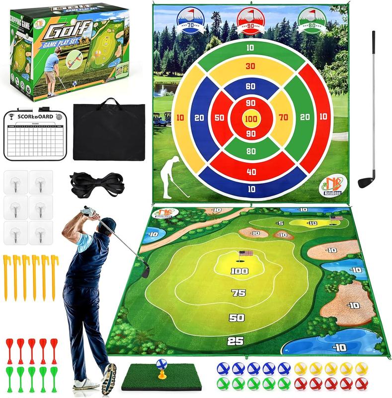 Natubeau Golf Chipping Game with Golf Hitting Mat and Club, 70