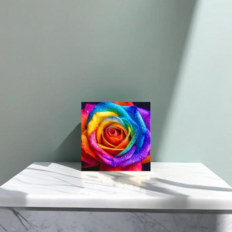 Colorful Rose Pattern DIY Diamond Art Painting Picture Without Frame, DIY 5D Diamond Painting Kit, Diamond Painting Art Craft For Home Wall Decor