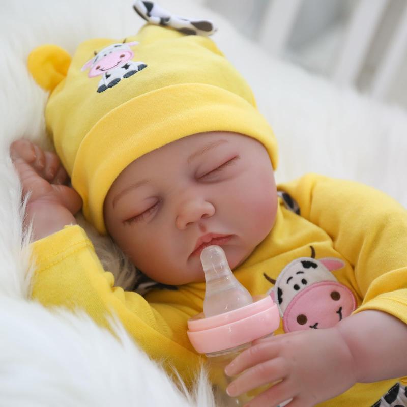 Wooroy Reborn Doll - Birthday Gift, Girl Gift, Kids Gift, Christmas Gift, Big Sister Gift, 22 Inch Realistic Newborn Baby Dolls Real Life Baby Dolls with Cloth Body, Perfect Gifts Toys for Collection & Kids Age 3+