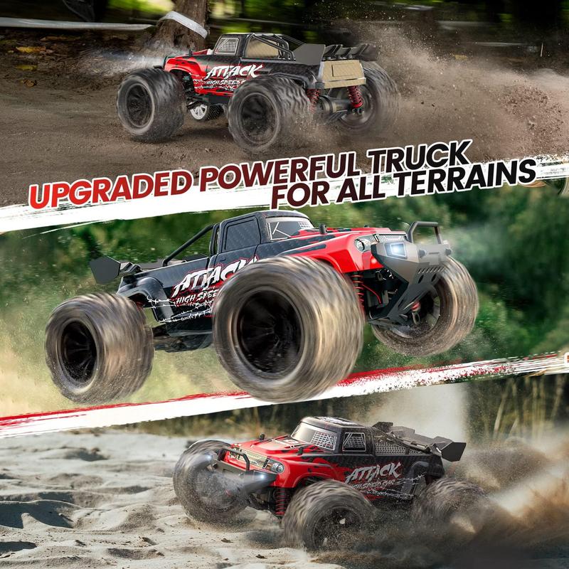 DEERC 9500E 1:16 Scale All Terrain RC Car, 4x4 High Speed Electric Vehicle, 2.4Ghz Off-Road Remote Control Truck with 2 Batteries, 35+ KMH Monster Truck power wheels