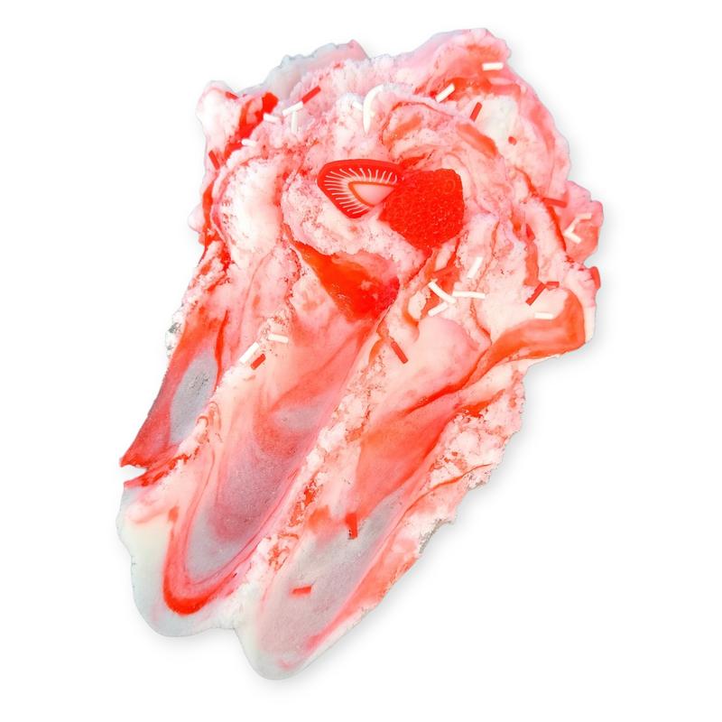 Strawberry & Cream Frappe Handmade Hybrid Slime