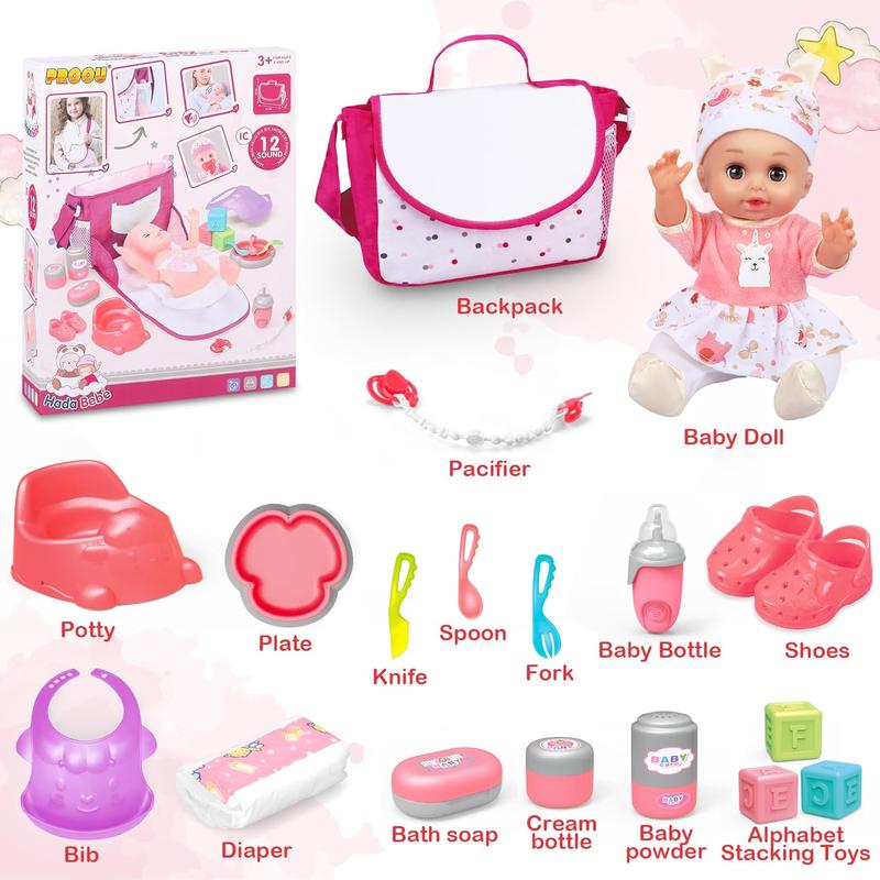 Baby Doll Toys Set, 14