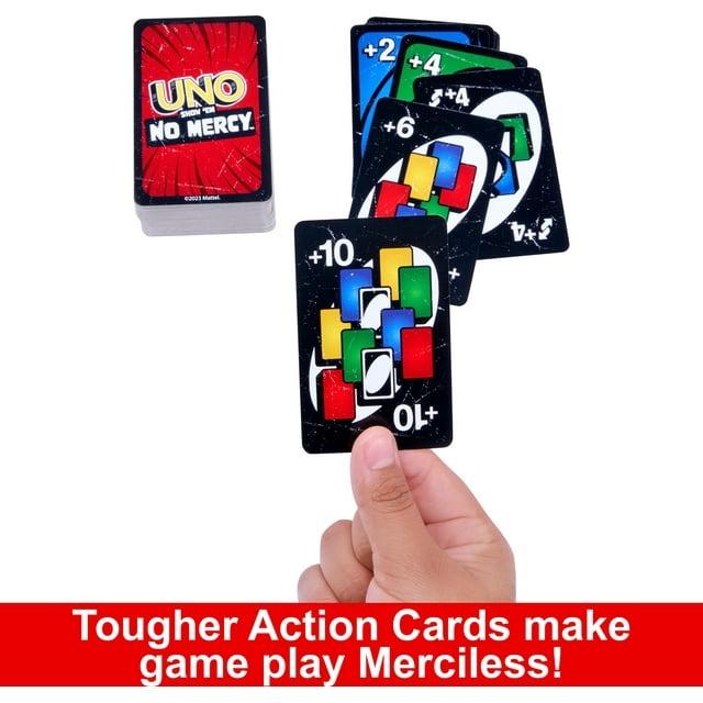 UNO Show No Mercy Card Game - Fun for Kids, Adults & Family Night - Ideal for Parties & Travel