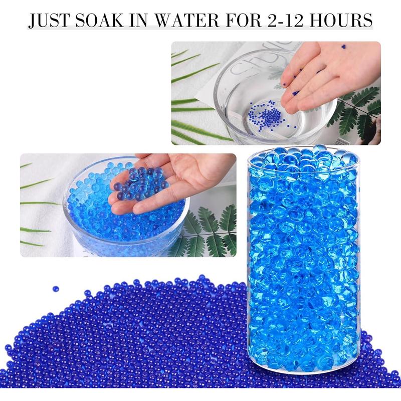 15000 count Blue Vase Fillers, Jelly Beads Gel Beads for Floating  Candle Vase Fillers