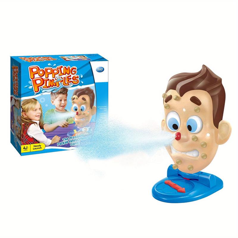 Popping Pimples Water Spray Game - Fun Family Interactive Toy, Perfect for Halloween & Christmas Gifts, Durable ABS Material, Blue