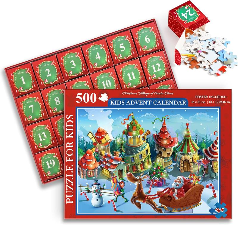 [SANTA’S OFFER] 2024 Schylling NeeDoh Squishmas Advent Calendar - 24 Mini Squeeze Stress Toys - Fun Christmas Countdown for All Ages