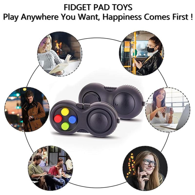 Fidget Toy Game,Rubberized classicalController Fidget concentration Toy with 8-Fidget Functions andLanyard -Excellent for Relieving Stress and Anxiety