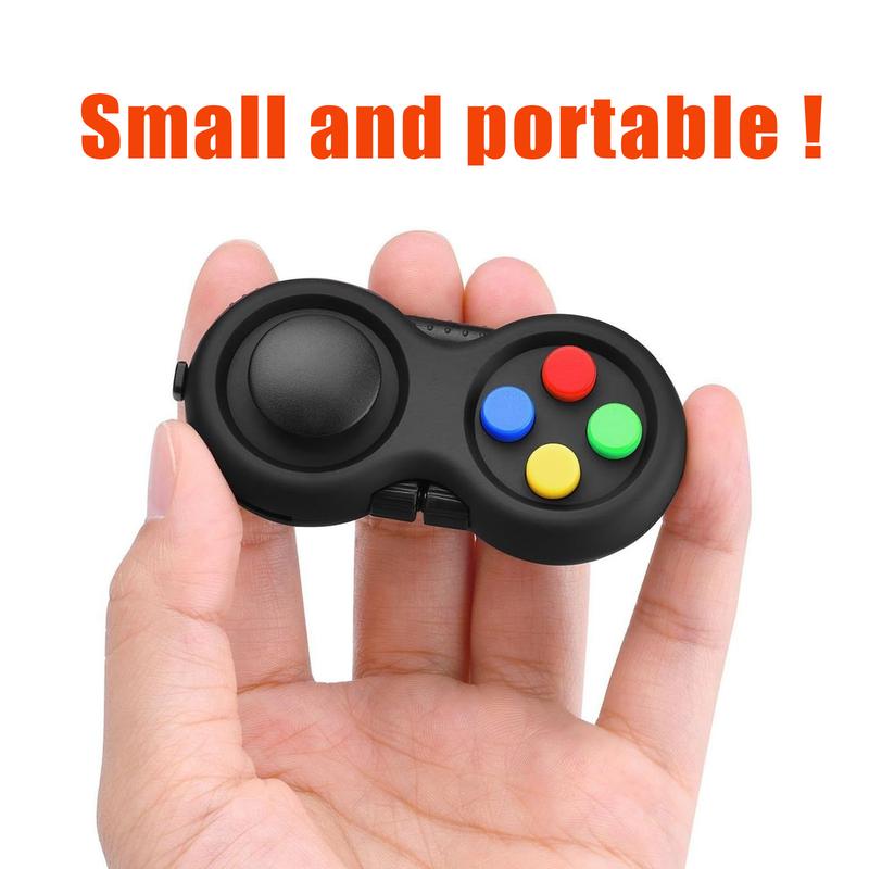 Fidget Toy Game,Rubberized classicalController Fidget concentration Toy with 8-Fidget Functions andLanyard -Excellent for Relieving Stress and Anxiety