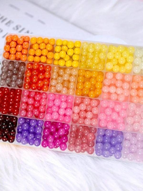 8mm Beads Making Kit, Including Beads, Elastic Thread, Lobster Clasps, Jump Rings, DIY Jewelry Making Supplies for Bracelet & Necklace Making