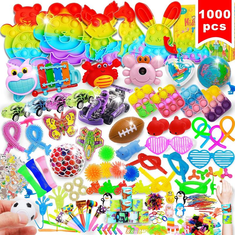 [BLACK FRIDAY DEALS - OFF 50%] 1000 Pcs Kids Party Favors Stocking Stuffers Gifts,Fidgets Toys Pack,Bulk Toys for Carnival Treasure Classroom Prizes Box,Adults Stress Relief Sensory Toys,Pinata Filler