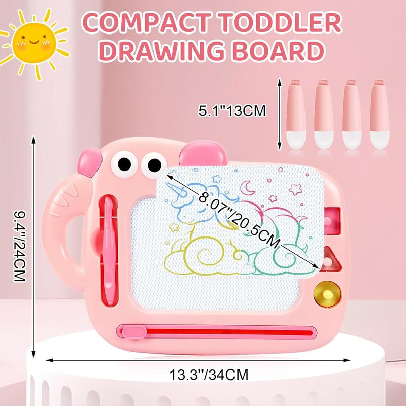 Toddler Girl Toys Age 1-2, Magnetic Drawing Board, Magna Board Doodle for Kids Etch Sketch, Baby Early Learning Toys for 1 2 3 Year Old Girls, First Birthday Gifts for Girls Christmas New Year(Pink)