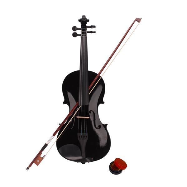 Vangoa 4 4 Violin Full Size Set Spruce Acoustic Violin Fiddle Beginner Kit for Adults Students Kids Teens with Hard Case, Rosin, Shoulder Rest, Bow, Strings,  Black