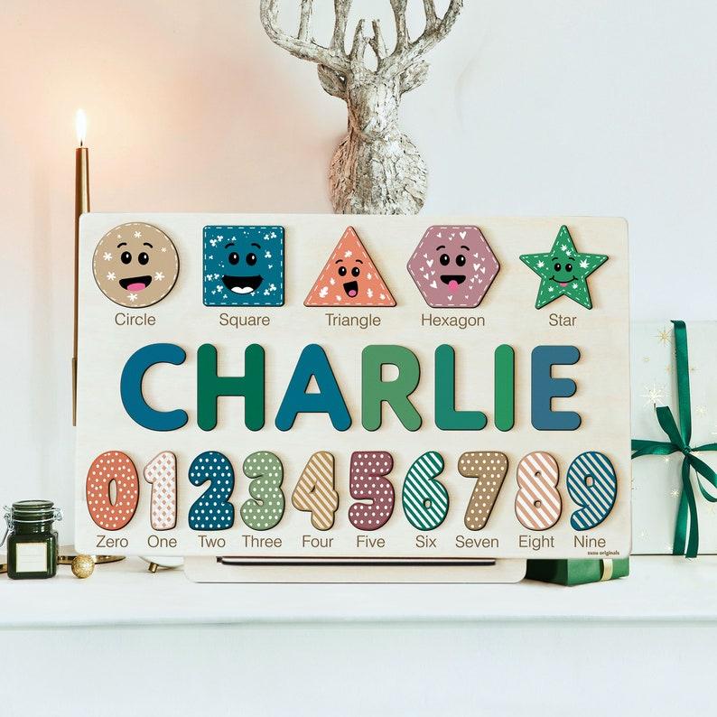 Wooden Busy Board Puzzle Plaque | Personalized Name Puzzle Plaque | Baby Girl Gift | Decor | Wooden