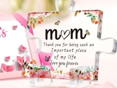 Engraved Acrylic Block Puzzle Piece - Ideal Thanksgiving Birthday Gift for Mom - 4.72x3.93IN - Snack, Dessert