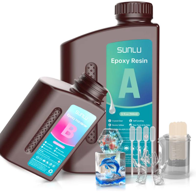 Sunlu 2025 Crystal Clear Epoxy Resin Kit 48OZ(32OZ+16OZ), Perfect for DIY Gifts, Casting, Coating, Decorating, River Table Top black friday sales Christmas sales gift