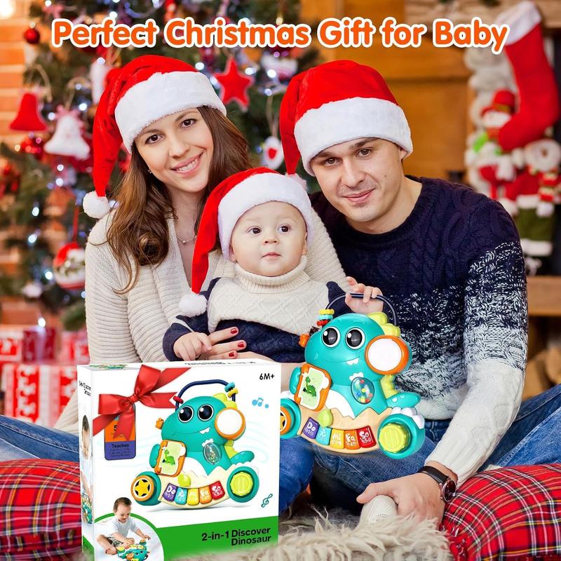 Baby Toys 6-12 Months Dinosaur Piano Music Light Up Toys for 1 Year Old Boys Girls Infant Toys for 7 8 9 10 12 18 Months Interactive Piano Keyboard Toys Baby Christmas 1st Birthday Gifts