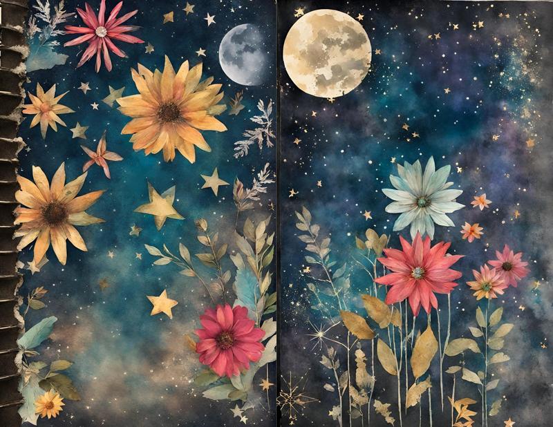 Misfit Crafter Designs- Dark Nature Celestial Junk Journal Kit