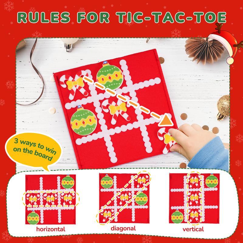 JoyCat Christmas Party Favors, Tic Tac Toe Strategic Board Game for Family, Stocking Stuffers, Goodie Bag Stuffers, Christmas Gifts for Students