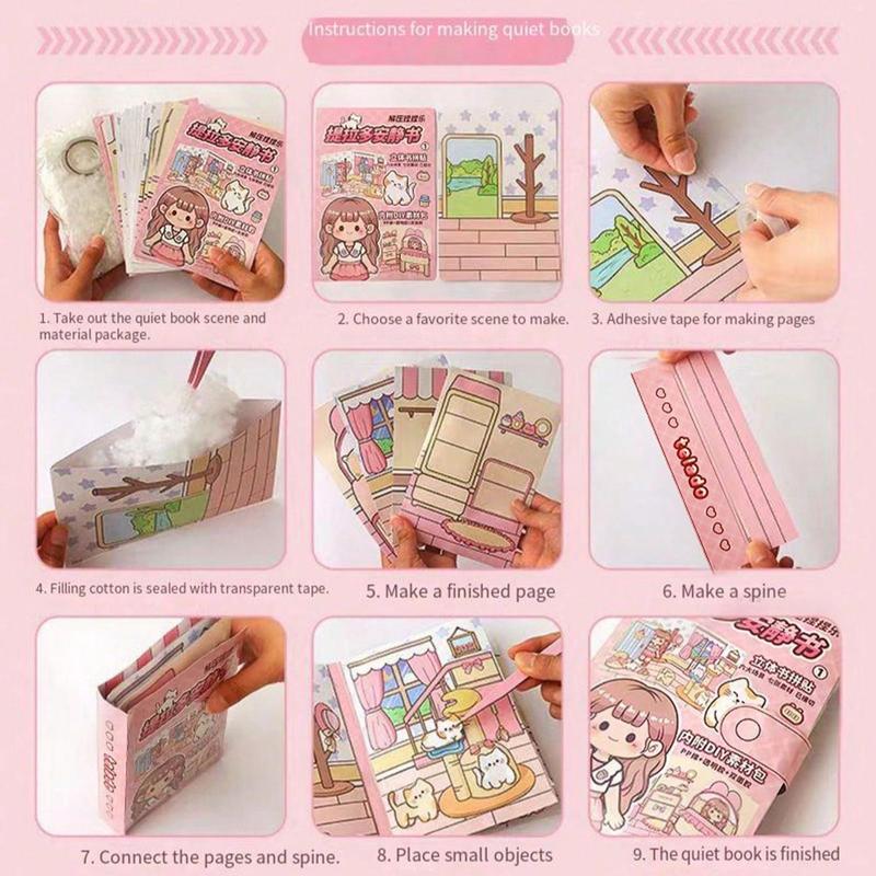 Cute Cartoon Sticker Book, 1 Count DIY Decorative Sticker Book, Scrapbooking & Journal Making Material Paper, DIY Sticker Book for Gift