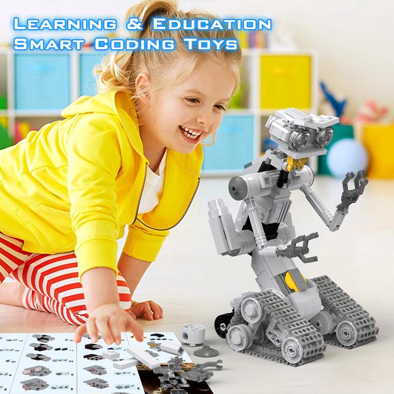 Tenhorses Johnny 5 Robot Short CircuiIt Building Toy Set for Kids, Boys, Girls;  Mecha Movie Circuit Robot Figures Model Toys,  Robot Building Blocks for Ages 7+ (313 Pieces)