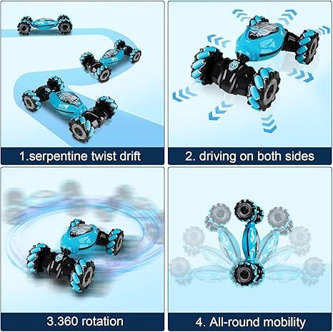 Rechargable RC Stunt Car with Light & Music for Boys and Adults - 360° Flips