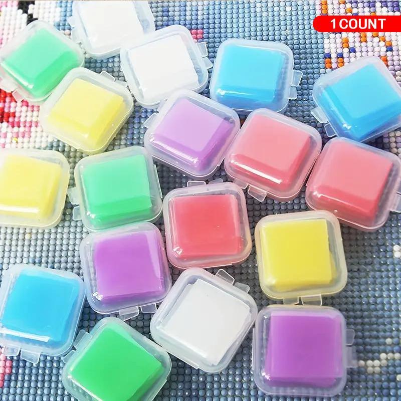 5D Diamond Arts Colorful Painting Mud Glue, 6 Counts box DIY Diamond Embroidery Cross Stitch Mosaic Clay Tools Accessory, DIY Diamond Arts Colorful Painting Tool