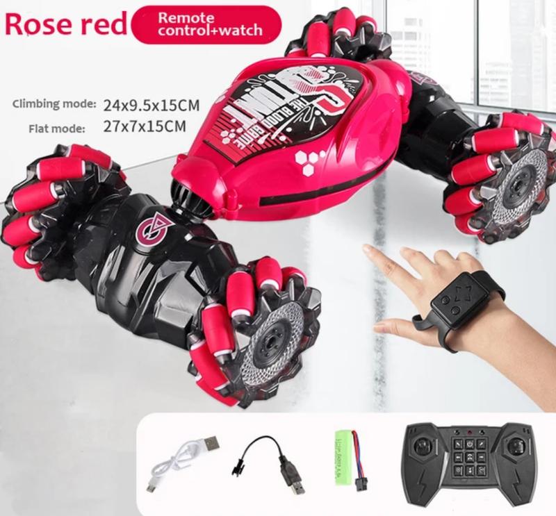 Rechargable RC Stunt Car with Light & Music for Boys and Adults - 360° Flips