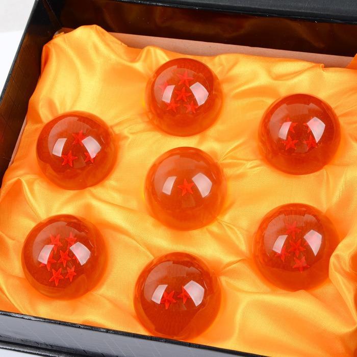 New collection of medium-sized crystal resin star ball Dragon Ball-Animation collection new gift box set of 7 pieces (diameter 1.7 inches diameter 43mm)