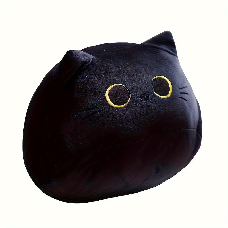 7-15inch Black Cat Pillow, Soft Plush Doll Black Cat Stuffed Animal, 3D Black Cat Plushies Pillow Baby Cute Plush Toys Shape Cat Design Sofa Fat Pillow Gifts bubble stuffedanimal