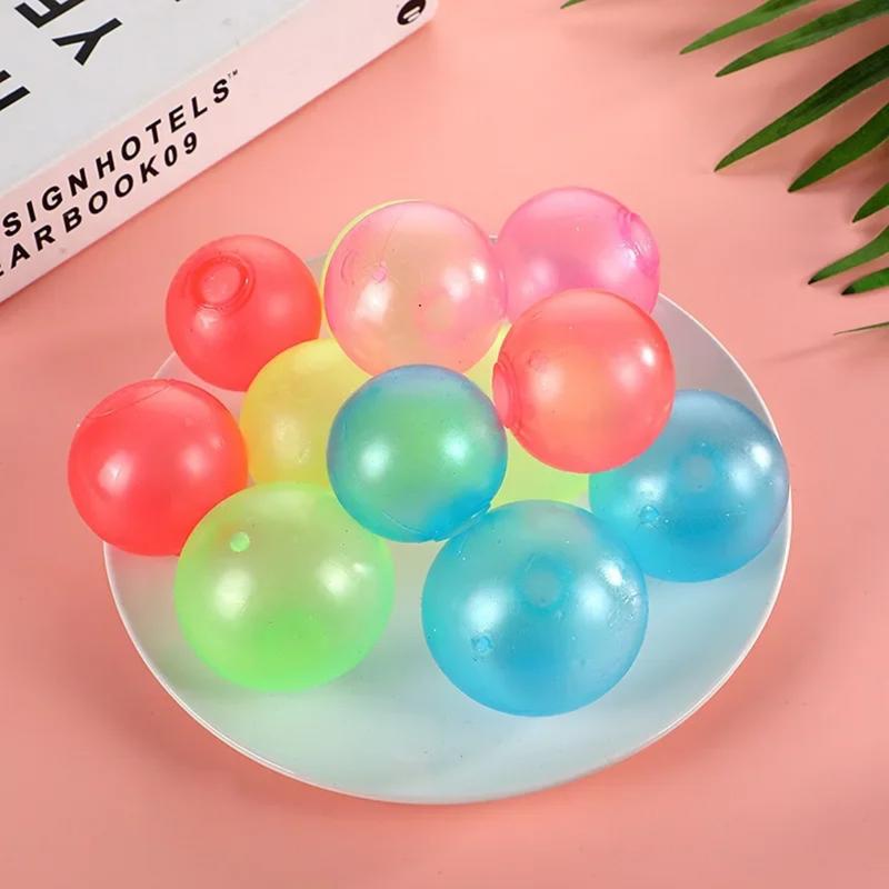 Luminous Elastic Ball Decompression Toy Capable of Sticking To Wall