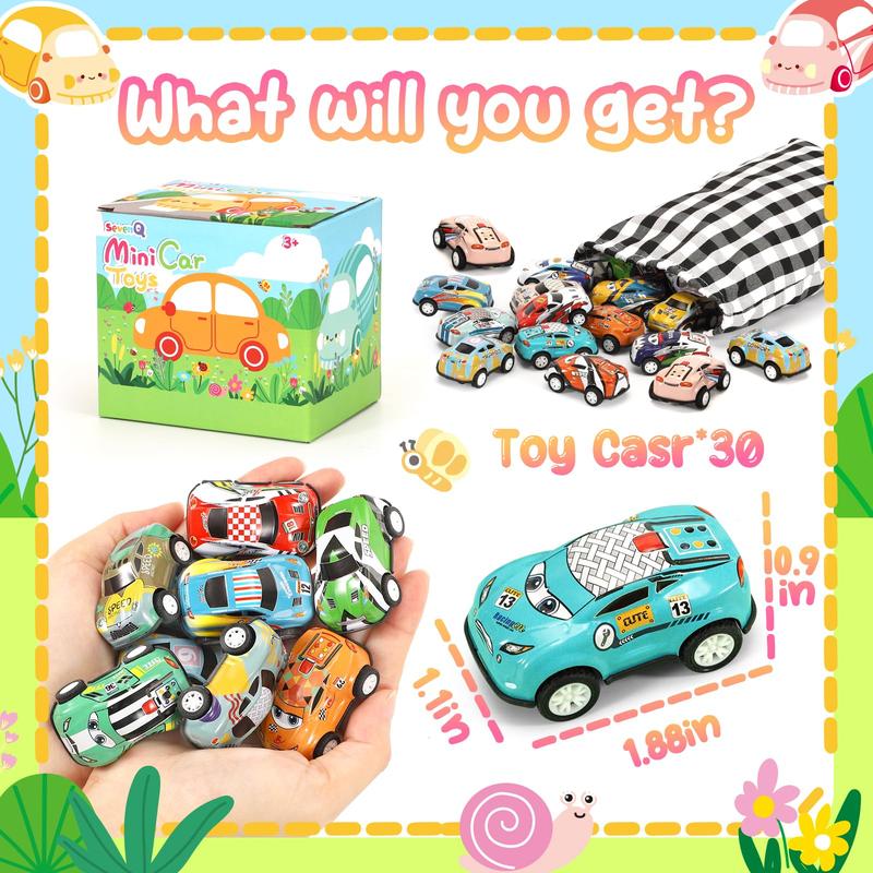 Toy Cars , Pull Back Cars with Storage Bags, Race Car Party Favors for Boys Girls Treasure Box Prizes Rewards Mini Toys