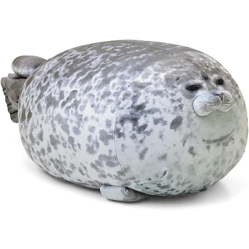 Chubby Seal Pillow, Stuffed Cotton Plush Animal Toy Cute Ocean Small (13 Inch), Gift for Boys Girls