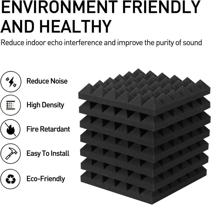 12 24 50 Packs Acoustic Foam Panels 2