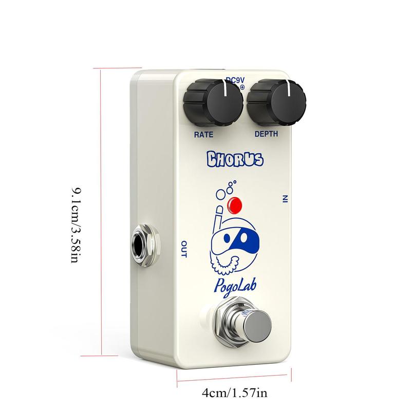 Chorus Guitar Effect Pedal, Analog Chorus Guitar Effect Pedal for Christmas Gift, True Bypass Aluminum Alloy Shell Guitar Pedal, Music Accessories, Guitar Accessories