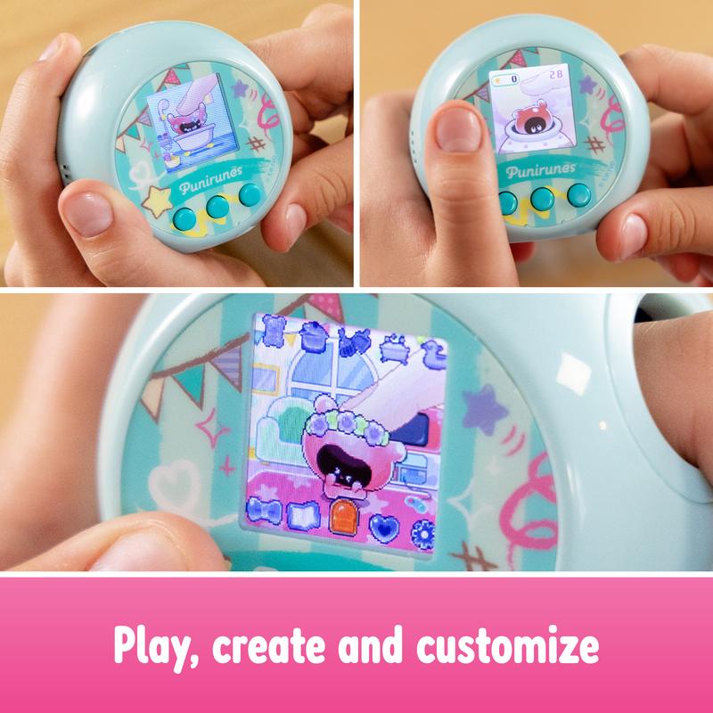 Punirunes, Interactive Digital Toy with 55 Squishy Characters Inside, Reacts to Touch, Full-Color Display, Kids Toys for Girls & Boys Ages 5+