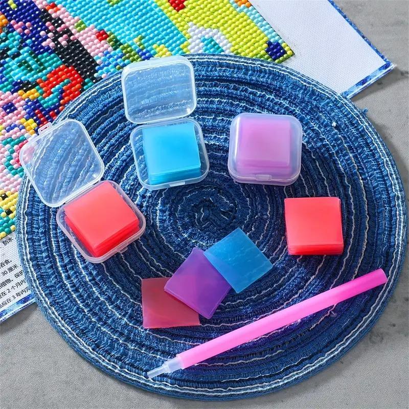 5D Diamond Arts Colorful Painting Mud Glue, 6 Counts box DIY Diamond Embroidery Cross Stitch Mosaic Clay Tools Accessory, DIY Diamond Arts Colorful Painting Tool