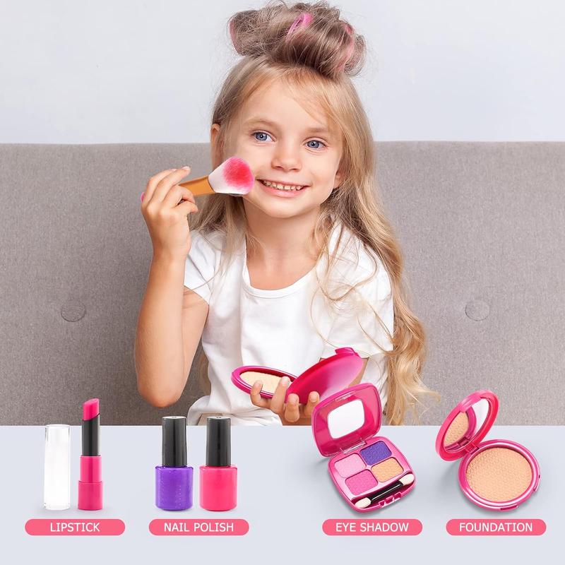 Chartism gift Pink Princess Toddler Purse & Pretend Makeup Kit - Toy Set for Girls 3-6 with Accessories