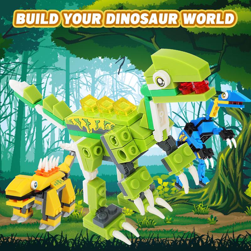 539-Piece Dinosaur Building Blocks Set – Creative DIY Construction Toys for Boys and Girls Ages 6+