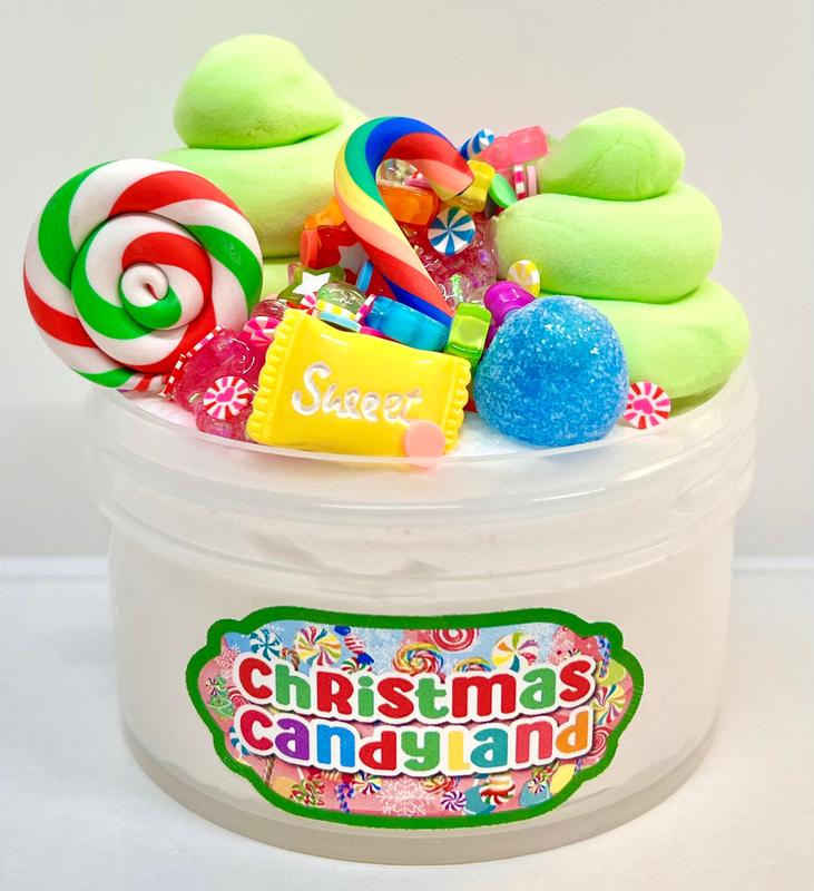 Christmas Candyland DIY Slime with Clay and Drizzle!