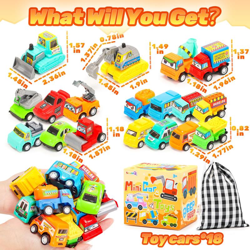 Toy Cars , Pull Back Cars with Storage Bags, Race Car Party Favors for Boys Girls Treasure Box Prizes Rewards Mini Toys