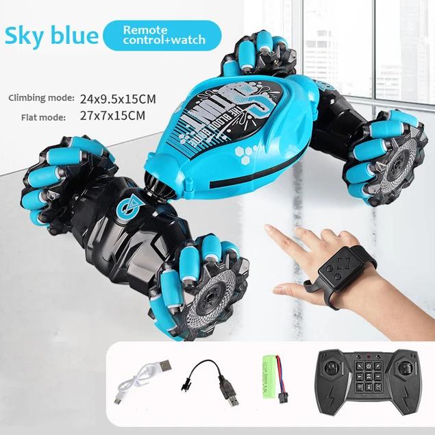 Rechargable RC Stunt Car with Light & Music for Boys and Adults - 360° Flips